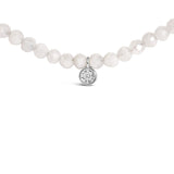 Sterling Silver Moonstone Bead Station Necklace with Diamond Accent-1 thumbnail 2