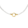 18K Yellow Gold Vermeil Pearl Strand Infinity Necklace-0