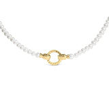 18K Yellow Gold Vermeil Pearl Strand Infinity Necklace-0 thumbnail 1