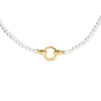 18K Yellow Gold Vermeil Pearl Strand Infinity Necklace