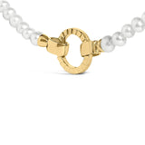 18K Yellow Gold Vermeil Pearl Strand Infinity Necklace-3 thumbnail 4