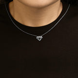 Sterling Silver 1/6 Cttw Diamond Shaped Diamond Pendant Necklace-2 thumbnail 3