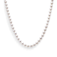 14K Gold 8.0x8.5mm Akoya Pearl Strand Necklace