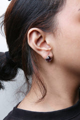 18K Rose Gold 3/8 Cttw Diamond and 11x11mm Clover-Cut Purple Amethyst Gemstone Clover Halo Stud Earrings (G-H Color, SI1-SI2 Clarity)-2 thumbnail 3