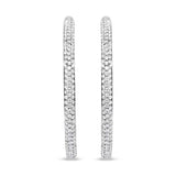 18K White Gold 2.00 Cttw Round-Cut Diamond Inner-Outer Hoop Earrings (F-G Color, VS1-VS2 Clarity)-1 thumbnail 2