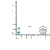 18K White Gold 1/5 Cttw Diamond with Round London Blue Topaz and 20 x 15mm Pear Cut Sky Blue Topaz Gemstone Dangle Earring (G-H Color, SI1-SI2 Clarity)-4 thumbnail 5