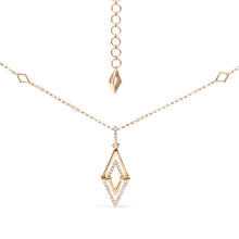 14K Yellow Gold 1/4 Cttw Diamond Double Triangle Geometric 18" Pendant Necklace (G-H Color, SI1-SI2 Clarity)-0