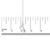 14K Yellow Gold Plated Sterling Silver Diamond Accent Mom and Child Pendant Necklace-4 thumbnail 5