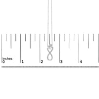 Sterling Silver 1/4 Cttw Diamond Infinity Motif Pendant Necklace