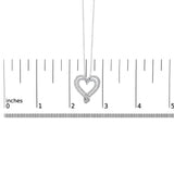 Sterling Silver 1/2 Cttw Diamond Heart Pendant Necklace-4 thumbnail 5