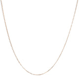 14K gold paperclip chain necklace with slim 1.5mm oval links thumbnail 1