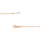 Unisex Solid 14K Gold 1.5mm Paperclip Chain Necklace - Choice of Length and Metal Color-3 thumbnail 4