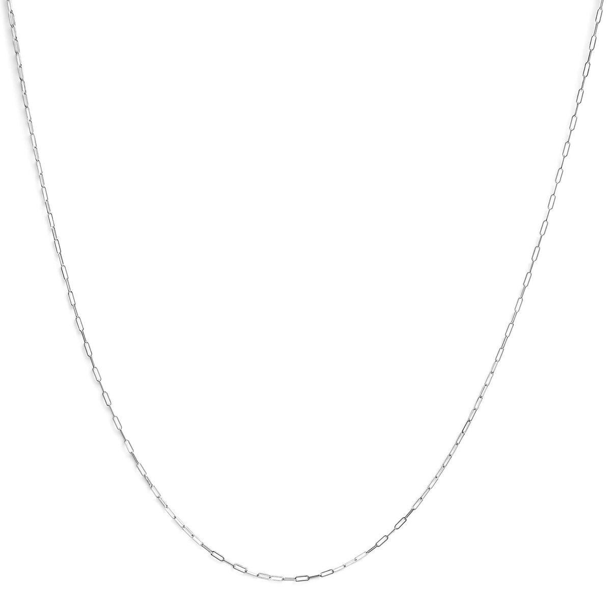 Unisex Solid 14K Gold 1.5mm Paperclip Chain Necklace - Choice of Lengt ...