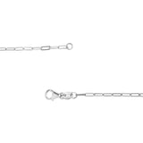 Unisex Solid 14K Gold 1.5mm Paperclip Chain Necklace - Choice of Length and Metal Color-4 thumbnail 5