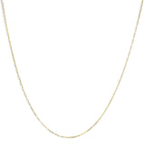 Unisex Solid 14K Gold 1.5mm Paperclip Chain Necklace - Choice of Length and Metal Color-2 thumbnail 3