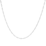 Unisex Solid 14K Gold 2.5mm Paperclip Chain Necklace-0 thumbnail 1