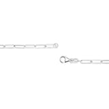 Unisex Solid 14K Gold 2.5mm Paperclip Chain Necklace-2 thumbnail 3