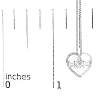 .925 Sterling Silver Diamond Accent MOM Heart Pendant Necklace (J-K Color, I2-I3 Clarity) - 18