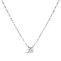 14K Gold Floating 1/2 Cttw Lab Grown Diamond Solitaire Pendant Necklace - 18