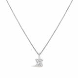 14K Gold Lab Grown Princess Diamond Solitaire Pendant Necklace-1 thumbnail 2