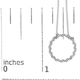 .925 Sterling Silver 1/7 Cttw Lab Grown Diamond Beaded Love Circle Pendant Necklace - Size 18 Inches-4 thumbnail 5