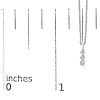 .925 Sterling Silver 1/7 Cttw Lab Grown Diamond Three Stone Diamond Pendant Necklace - 18