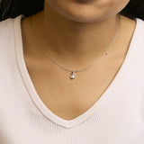 .925 Sterling Silver 1/10 Cttw Lab Grown Diamond Love Knot Solitaire Pendant Necklace - Size 18 Inches-2 thumbnail 3