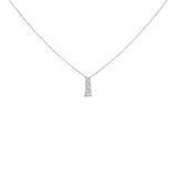 14K Gold 1/2 Cttw Lab Grown Diamond Three Stone Pendant Necklace-1 thumbnail 2
