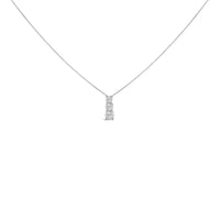 14K Gold 1/2 Cttw Lab Grown Diamond Three Stone Pendant Necklace