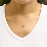 14K Gold 1/2 Carat Lab Grown Diamond Heart Shape Pendant Necklace-4 thumbnail 5
