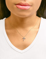 14K Gold 1/2 Cttw Lab Grown Diamond 11 Stone Cross Pendant Necklace-4 thumbnail 5