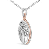14K Rose Gold Plated Sterling Silver Diamond Accent Tree of Life Pendant Necklace-3 thumbnail 4