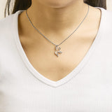 14K Rose Gold Plated Sterling Silver 1/10 Cttw Diamond Angel Pendant Necklace-2 thumbnail 3