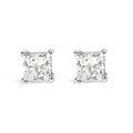 14K white gold ring with princess cut diamond in a solitaire setting