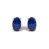 Sterling Silver 5x3mm Natural Oval Gemstone Soliatire Stud Earrings-4 thumbnail 5