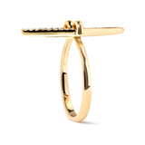 14K Yellow Gold 1/5 Cttw Diamond Double Triangle Ring (G-H Color, SI1-SI2 Clarity) - Size 7-2 thumbnail 3