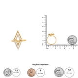 14K Yellow Gold 1/5 Cttw Diamond Double Triangle Ring (G-H Color, SI1-SI2 Clarity) - Size 7-4 thumbnail 5