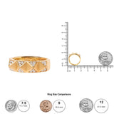 14K Yellow Gold 1/4 Cttw White Diamond Pyramid Band Ring (G-H Color, SI1-SI2 Clarity)- Size 7-4 thumbnail 5