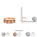 14K Rose Gold 1/4 Cttw Brown Diamond Pyramid Band Ring (Brown Color, SI1-SI2 Clarity)- Size 7-4 thumbnail 5