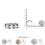 14K White Gold 1/4 Cttw Treated Blue Diamond Pyramid Band Ring (Blue Color, SI1-SI2 Clarity)- Size 7-4 thumbnail 5