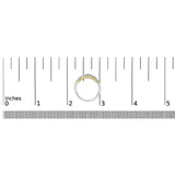 10K Gold Plated Sterling Silver 1/3 Cttw Tri-Color Chevron Diamond Stackable Ring-4 thumbnail 5