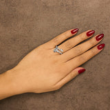 Sterling Silver 1/6 Cttw Key and Keyhole Diamond Ring-2 thumbnail 3