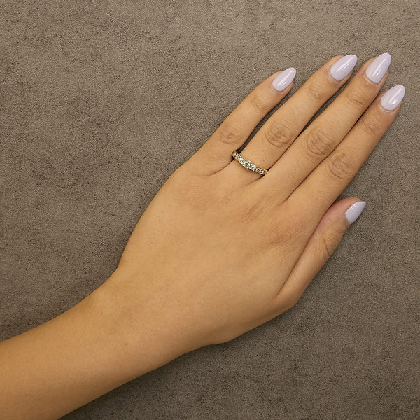 10K Gold 1/2 Cttw Diamond Three Stone Ring
