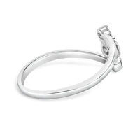 10K Gold 1/4 Cttw Lab Grown Diamond Vertical Three Stone Ring