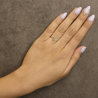 10K Gold 1/4 Cttw Lab Grown Diamond Vertical Three Stone Ring