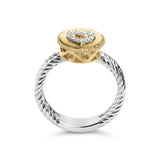 18K Yellow Gold Plated .925 Sterling Silver Diamond Heart Ring with Satin Finish (I-J Color, SI1-SI2 Clarity)-4 thumbnail 5