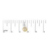 18K Yellow Gold Plated .925 Sterling Silver 1/8 Cttw Diamond Hammered Finished Medallion with Cross Drop and Dangle Earrings (I-J Color, SI1-SI2 Clarity)-3 thumbnail 4