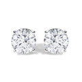 14K White Gold 1 1/10 Cttw Round Diamond Solitaire Stud Earrings-0
