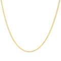 14K gold herringbone chain necklace with flat 2.8mm woven links