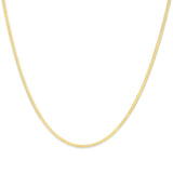 14K gold herringbone chain necklace with flat 2.8mm woven links thumbnail 1